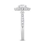 LADIES RING 1 3/4CT ROUND DIAMOND 14K WHITE GOLD (CENTER STONE ROUND DIAMOND 1CT ) - Image 3