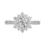 LADIES RING 1 3/4CT ROUND DIAMOND 14K WHITE GOLD (CENTER STONE ROUND DIAMOND 1CT ) - Image 4