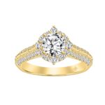LADIES RING 1 3/4CT ROUND DIAMOND 14K YELLOW GOLD (CENTER STONE ROUND DIAMOND 1CT )