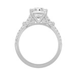 LADIES RING 1 3/4CT ROUND/PRINCESS DIAMOND 14K WHITE GOLD (CENTER STONE PRINCESS DIAMOND 1 1/2CT ) - Image 2