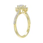 LADIES RING 1CT ROUND/PEAR DIAMOND 14K YELLOW GOLD (CENTER STONE PEAR DIAMOND 1/2CT) - Image 3