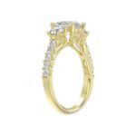 LADIES RING 2 1/2CT OVAL/ROUND DIAMOND 14K YELLOW GOLD (CENTER STONE OVAL DIAMOND 1 1/2CT ) - Image 3