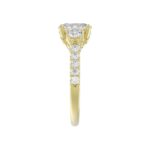 LADIES RING 2 1/2CT OVAL/ROUND DIAMOND 14K YELLOW GOLD (CENTER STONE OVAL DIAMOND 1 1/2CT ) - Image 4