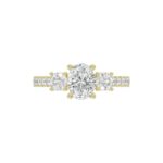 LADIES RING 2 1/2CT OVAL/ROUND DIAMOND 14K YELLOW GOLD (CENTER STONE OVAL DIAMOND 1 1/2CT ) - Image 5