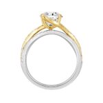 LADIES RING 2 1/2CT ROUND DIAMOND 14K WHITE/YELLOW GOLD (CENTER STONE ROUND DIAMOND 2CT ) - Image 2