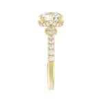 LADIES RING 2 1/2CT ROUND DIAMOND 14K YELLOW GOLD (CENTER STONE ROUND DIAMOND 2CT ) - Image 3