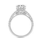 LADIES RING 2 1/2CT ROUND/BAGUETTE DIAMOND 14K WHITE GOLD (CENTER STONE ROUND DIAMOND 2.00CT) - Image 3