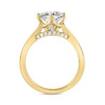 LADIES RING 2 1/2CT ROUND/BAGUETTE DIAMOND 14K YELLOW GOLD (CENTER STONE ROUND DIAMOND 2CT ) - Image 2