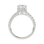 LADIES RING 2 1/2CT ROUND/PEAR/DIAMOND 14K WHITE GOLD - Image 2