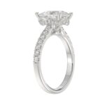 LADIES RING 2 1/2CT ROUND/PEAR/DIAMOND 14K WHITE GOLD - Image 3