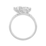 LADIES RING 2 1/2CT ROUND/PRINCESS DIAMOND 14K WHITE GOLD - Image 2