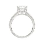 LADIES RING 2 1/2CT ROUND/PRINCESS DIAMOND 14K WHITE GOLD (CENTER STONE PRINCESS DIAMOND 2CT ) - Image 2