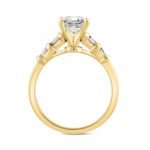 LADIES RING 2 1/4CT BAGUETTE/EMERALD DIAMOND 14K YELLOW GOLD (CENTER STONE EMERALD DIAMOND 2.00CT ) - Image 2