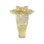 LADIES RING 2 1/4CT ROUND/MARQUISE DIAMOND 14K YELLOW GOLD - Image 4