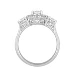 LADIES RING 2 1/4CT ROUND/OVAL DIAMOND 14K WHITE GOLD (CENTER STONE OVAL DIAMOND 1CT ) - Image 2