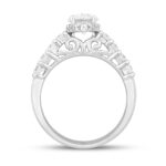 LADIES RING 2 1/4CT ROUND/PRINCESS/OVAL DIAMOND 14K WHITE GOLD (CENTER STONE OVAL DIAMOND 1 1/4CT ) - Image 2