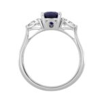 LADIES RING 2 1/6CT PEAR DIAMOND 14K WHITE GOLD (CENTER STONE SAPPHIRE PEAR DIAMOND 1 3/4CT ) - Image 2