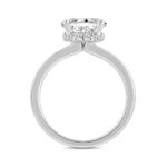 LADIES RING 2 1/6CT ROUND/OVAL DIAMOND 14K WHITE GOLD (CENTER STONE OVAL DIAMOND 2.00CT) - Image 3
