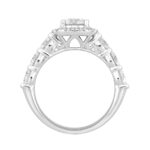 LADIES RING 2 3/4CT ROUND DIAMOND 14K WHITE GOLD (CENTER STONE ROUND DIAMOND 1CT ) - Image 2