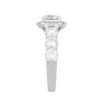 LADIES RING 2 3/4CT ROUND DIAMOND 14K WHITE GOLD (CENTER STONE ROUND DIAMOND 1CT ) - Image 3