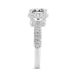 LADIES RING 2 3/4CT ROUND DIAMOND 14K WHITE GOLD (CENTER STONE ROUND DIAMOND 2CT ) - Image 3