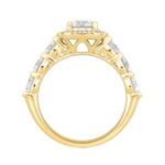LADIES RING 2 3/4CT ROUND DIAMOND 14K YELLOW GOLD (CENTER STONE ROUND DIAMOND 1CT ) - Image 2