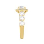 LADIES RING 2 3/4CT ROUND DIAMOND 14K YELLOW GOLD (CENTER STONE ROUND DIAMOND 1CT ) - Image 3