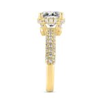 LADIES RING 2 3/4CT ROUND DIAMOND 14K YELLOW GOLD (CENTER STONE ROUND DIAMOND 2CT ) - Image 3