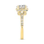LADIES RING 2 3/4CT ROUND DIAMOND 14K YELLOW GOLD (CENTER STONE ROUND DIAMOND 2CT ) - Image 3