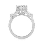 LADIES RING 2 3/4CT ROUND/HEART DIAMOND 14K WHITE GOLD (CENTER STONE HEART DIAMOND 2CT ) - Image 2