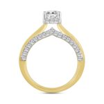 LADIES RING 2 7/8CT ROUND/BAGUETTE/PRINCESS/OVAL DIAMOND 14K YELLOW GOLD (CENTER STONE OVAL DIAMOND 1 1/2CT) - Image 2
