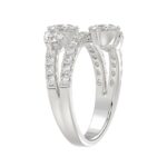 LADIES RING 2.00CT ROUND/OVAL/PEAR DIAMOND 14K WHITE GOLD - Image 2