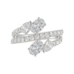 LADIES RING 2.00CT ROUND/OVAL/PEAR DIAMOND 14K WHITE GOLD - Image 5