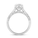 LADIES RING 2CT ROUND DIAMOND 14K WHITE GOLD (CENTER STONE ROUND DIAMOND 1 1/2CT ) - Image 2