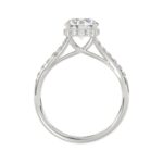LADIES RING 2CT ROUND DIAMOND 14K WHITE GOLD (CENTER STONE ROUND DIAMOND 1 5/8CT ) - Image 2
