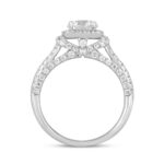 LADIES RING 2CT ROUND DIAMOND 14K WHITE GOLD (CENTER STONE ROUND DIAMOND 1CT ) - Image 2