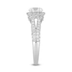 LADIES RING 2CT ROUND DIAMOND 14K WHITE GOLD (CENTER STONE ROUND DIAMOND 1CT ) - Image 3