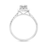 LADIES RING 2CT ROUND/EMERALD DIAMOND 14K WHITE GOLD (CENTER STONE EMERALD DIAMOND 1 1/2CT ) - Image 2