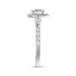 LADIES RING 2CT ROUND/PEAR DIAMOND 14K WHITE GOLD (CENTER STONE ROUND DIAMOND 1CT ) - Image 3