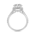 LADIES RING 3 1/2CT ROUND DIAMOND 14K WHITE GOLD (CENTER STONE ROUND DIAMOND 3CT ) - Image 2