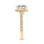 LADIES RING 3 1/2CT ROUND DIAMOND 14K YELLOW GOLD (CENTER STONE ROUND DIAMOND 3CT ) - Image 3