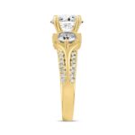 LADIES RING 3 1/3CT ROUND DIAMOND 14K YELLOW GOLD (CENTER STONE ROUND DIAMOND 2CT ) - Image 3