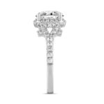 LADIES RING 3 3/4CT ROUND DIAMOND 14K WHITE GOLD (CENTER STONE ROUND DIAMOND 3CT ) - Image 3