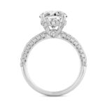 LADIES RING 3 3/4CT ROUND DIAMOND 14K WHITE GOLD (CENTER STONE ROUND DIAMOND 3CT ) - Image 2