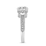 LADIES RING 3 3/4CT ROUND DIAMOND 14K WHITE GOLD (CENTER STONE ROUND DIAMOND 3CT ) - Image 3