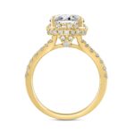 LADIES RING 3 3/4CT ROUND DIAMOND 14K YELLOW GOLD (CENTER STONE ROUND DIAMOND 3CT ) - Image 2