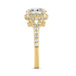LADIES RING 3 3/4CT ROUND DIAMOND 14K YELLOW GOLD (CENTER STONE ROUND DIAMOND 3CT ) - Image 3
