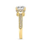 LADIES RING 3 3/4CT ROUND DIAMOND 14K YELLOW GOLD (CENTER STONE ROUND DIAMOND 3CT ) - Image 3