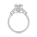 LADIES RING 3 3/4CT ROUND/MARQUISE DIAMOND 14K WHITE GOLD (CENTER STONE EMERALD DIAMOND 3.00CT) - Image 3