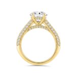LADIES RING 3 3/4CT ROUND/OVAL DIAMOND 14K YELLOW GOLD (CENTER STONE OVAL DIAMOND 3.00CT) - Image 3